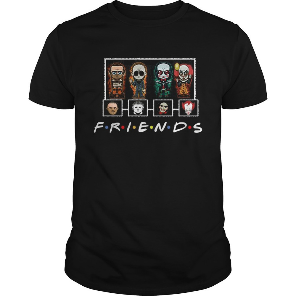Friends Horror Movie Creepy Halloween Funny Tshirt